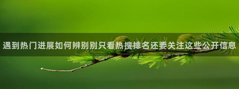 热门吃瓜：遇到热门进展如何辨别别只看热搜排名还要关注这些公开信息
