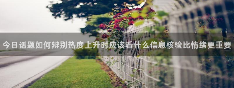 每日网络热点:今日话题如何辨别热度上升时应该看什么信息核验比情绪更重要