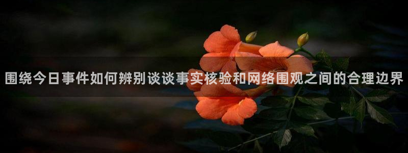 热门事件大全：围绕今日事件如何辨别谈谈事实核验和网络围观之间的合理边界