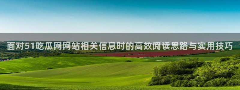51吃瓜网络热点：面对51吃瓜网网站相关信息时的高效阅读思路与实用技巧